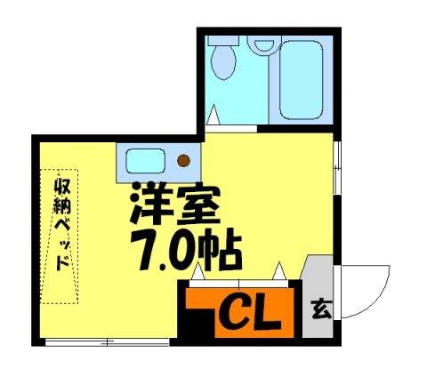 拡大写真:福田総合建設ビル 3階301の間取り