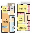 宝塚市中筋8丁目の間取図