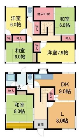 拡大写真：潮見町一戸建て 1階-の間取り