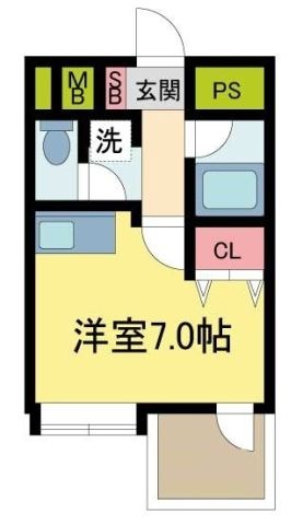 拡大写真:モンレーブ 2階201の間取り