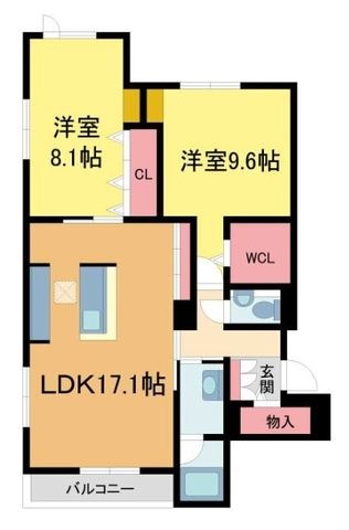 拡大写真:グレイス神戸住吉 1階103の間取り