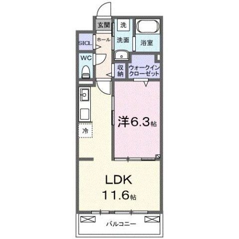 拡大写真:ラピス飯能 3階302の間取り