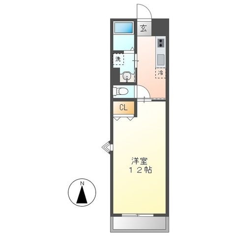 拡大写真:モナークみずほ 2階206の間取り