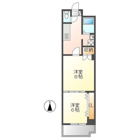 拡大写真：02_ENSHOW2 4階4Bの間取り