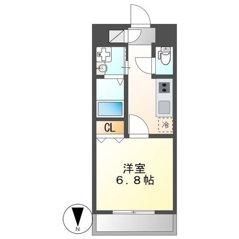 拡大写真:meLiV桜山 3階313の間取り