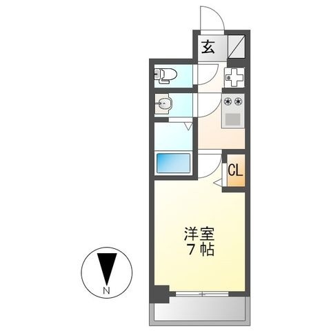 拡大写真:メイクスWアート丸の内 7階704の間取り