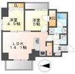 写真:S-RESIDENCE高岳bresa 6階608の間取図