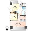 S-RESIDENCE亀島駅前blazeの間取図