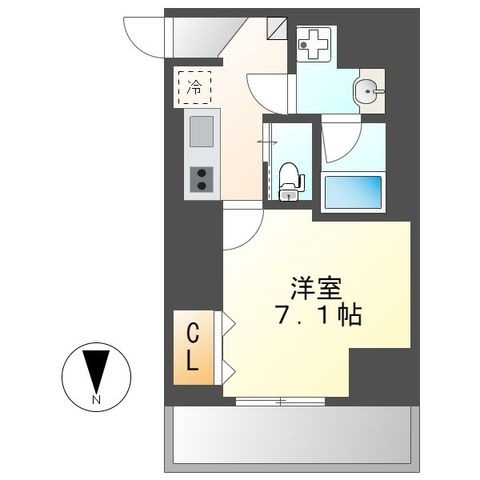 拡大写真:IE伏見 3階301の間取り