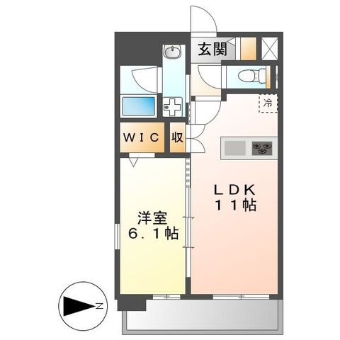 拡大写真:プレサンス名古屋STATIONルミアス 9階901の間取り