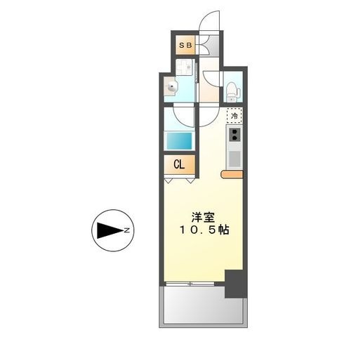拡大写真:AMBER HOUSE Horita (アムバーハウス ホリタ) 5階501の間取り
