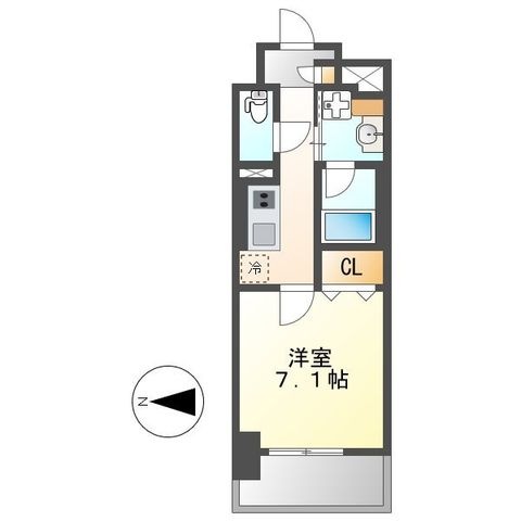 拡大写真:サクシード大曽根 7階702の間取り