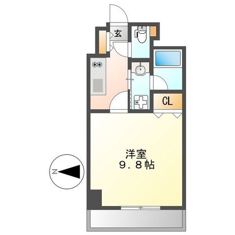拡大写真:S-FORT桜山 5階502の間取り