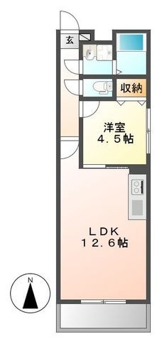 拡大写真:Premiere 4階402の間取り