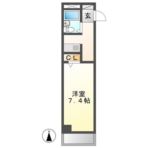 拡大写真:ジョイフル名古屋駅前 3階304の間取り