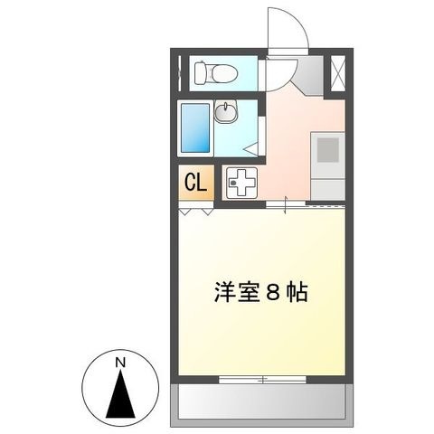 拡大写真：フレア 3階306の間取り