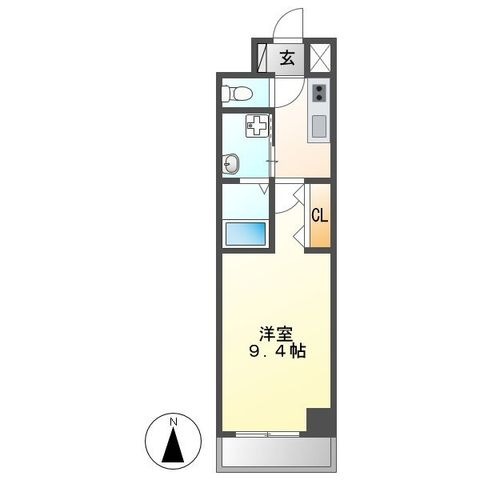 拡大写真:ホワイトクレスト 3階402の間取り