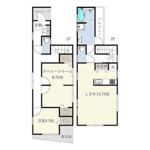 拡大写真:宿跡町戸建West 1の間取り