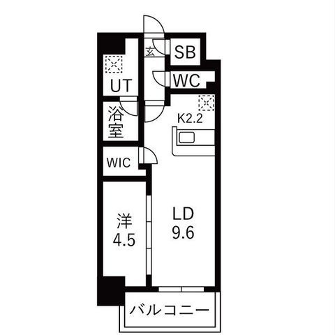 拡大写真:メイクスアート名駅WEST 2階205の間取り