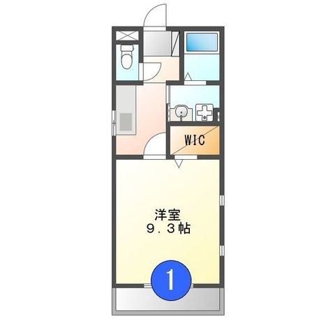 拡大写真：アズーリ 2階201の間取り