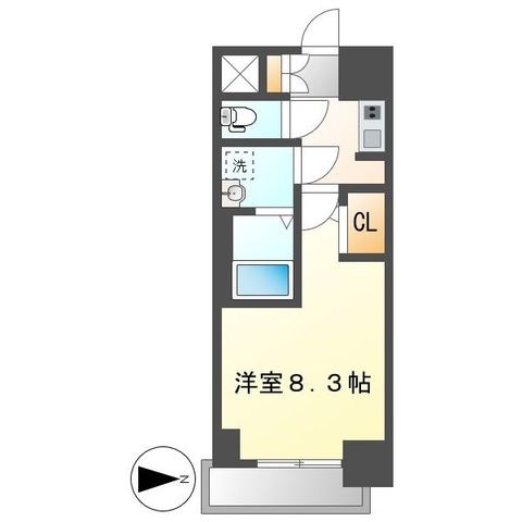 拡大写真:S-RESIDENCE熱田(エスレジデンス) 4階401の間取り