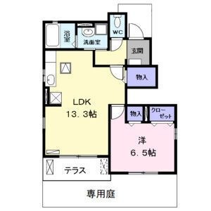 拡大写真：セレノ 1階101の間取り