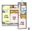 写真:リアンフォール 2階202の間取図