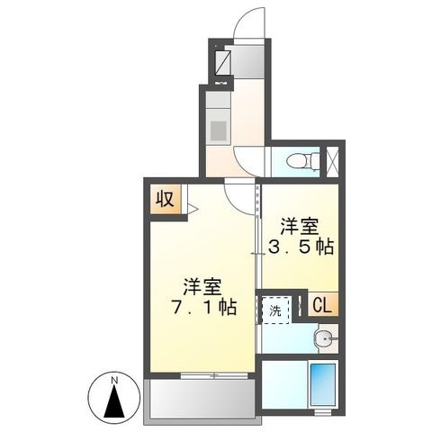 拡大写真:マインシュロス3 1階103の間取り