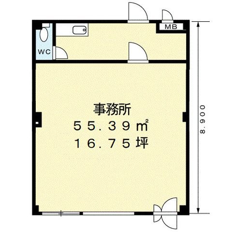 拡大写真：和歌山市吉田 1階103の間取り