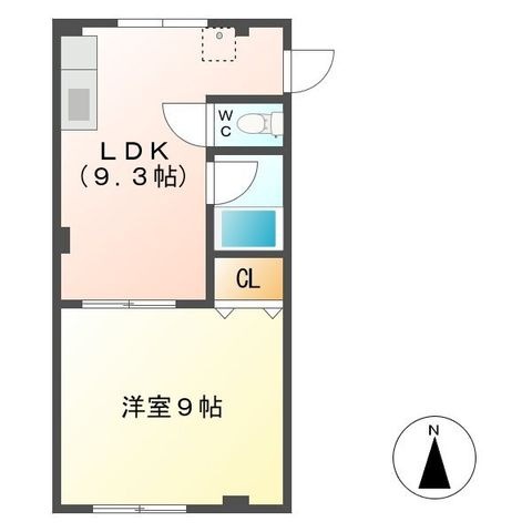 拡大写真:第二美水 2階Bの間取り