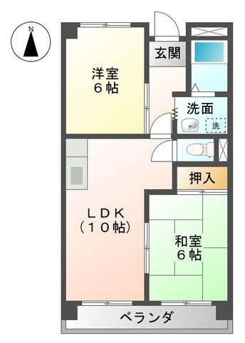 拡大写真:メゾン静 3階4-Cの間取り
