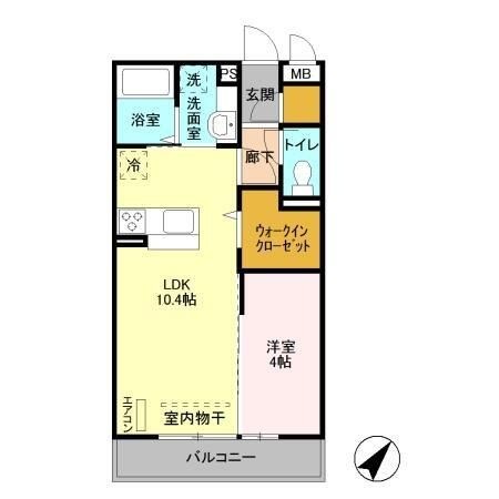 拡大写真:フローラ 3階306の間取り
