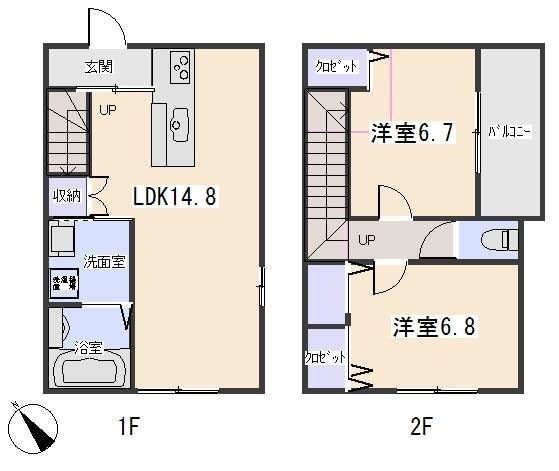 拡大写真:トリオザハウス 1階Aの間取り