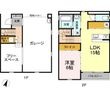 ガレージハウスの間取図