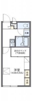 写真:レオパレスピソⅡ 2階210の間取図