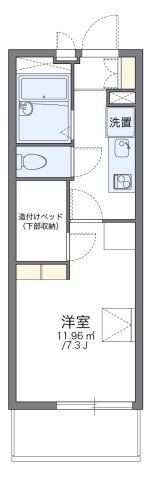 拡大写真:レオパレス大和 1階111の間取り