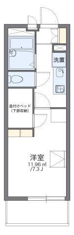 拡大写真:レオパレス大和 3階302の間取り