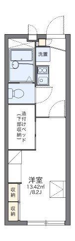 拡大写真:レオパレスレユール大和 1階103の間取り