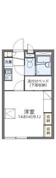 写真:レオパレスピソⅡ 2階205の間取図