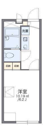 拡大写真:レオパレス明大寺 2階203の間取り