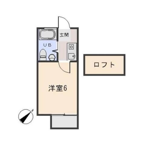 拡大写真:城前ハイツB 2階201の間取り