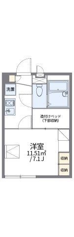 拡大写真:レオパレスマカービルシャナ 1階106の間取り