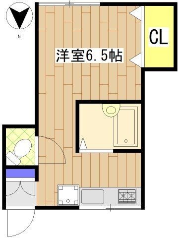 拡大写真:コーポ高橋 2階202の間取り