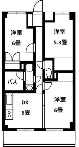 拡大写真:エスポワール保土ヶ谷 2階202の間取り