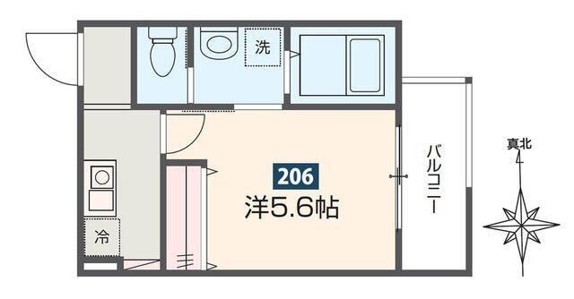 拡大写真:MELDIA羽沢横浜国大Ⅲ 2階206の間取り
