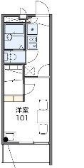 拡大写真:レオパレスアットホーム 3階304の間取り