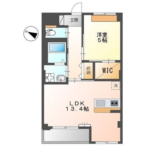 拡大写真:Laforet Monte(ラ・フォーレモンテ) 2階206の間取り