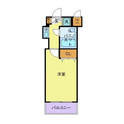拡大写真:クリオ武蔵新城弐番館 3階305の間取り