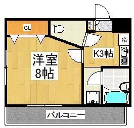 拡大写真:グレーンズフラット 2階303の間取り