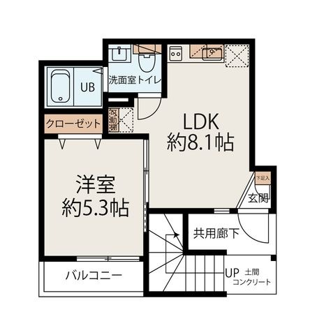 拡大写真:横浜市都筑区池辺町 3階301の間取り